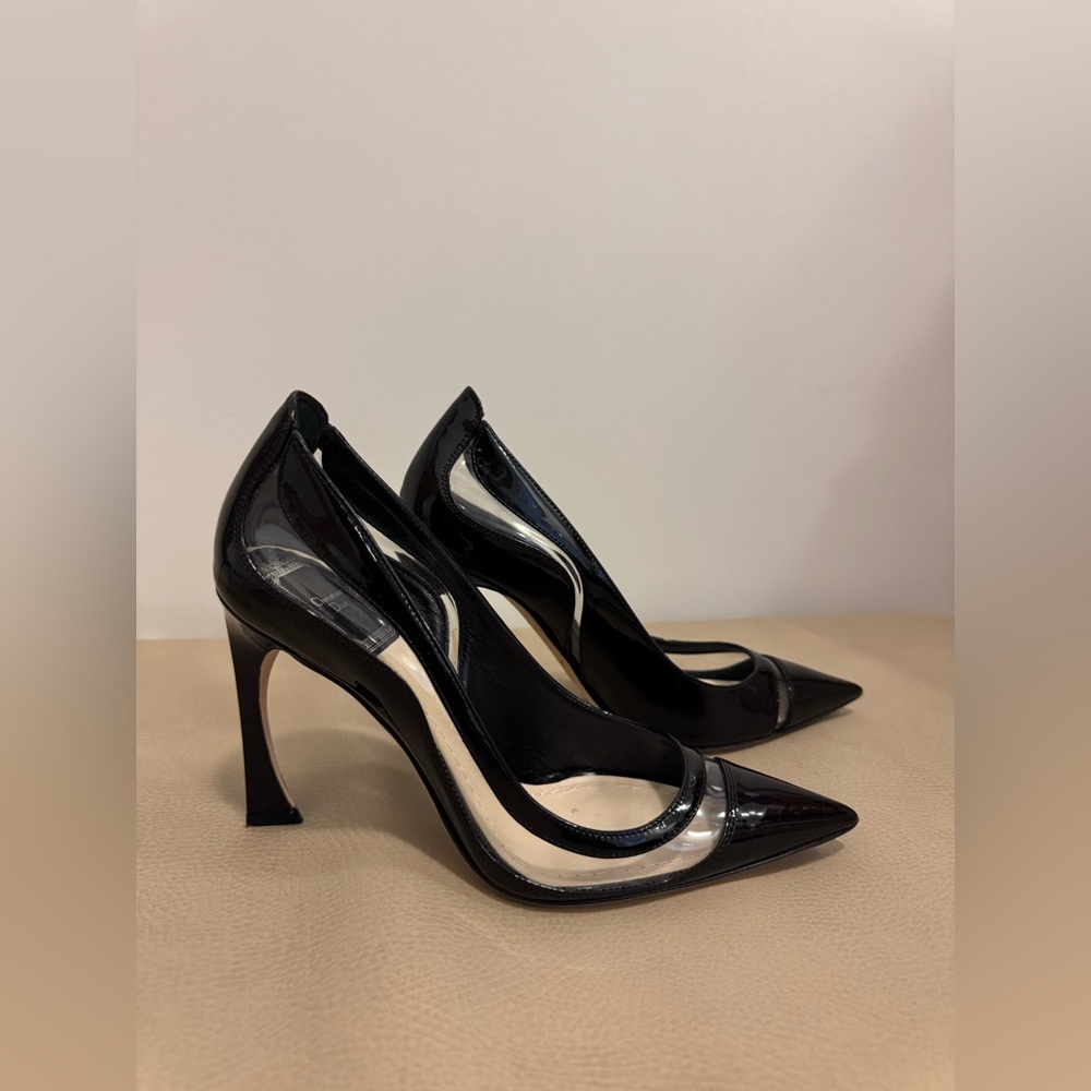 DIOR Black Patent Wave Pumps size 35 - Picture 2 of 8